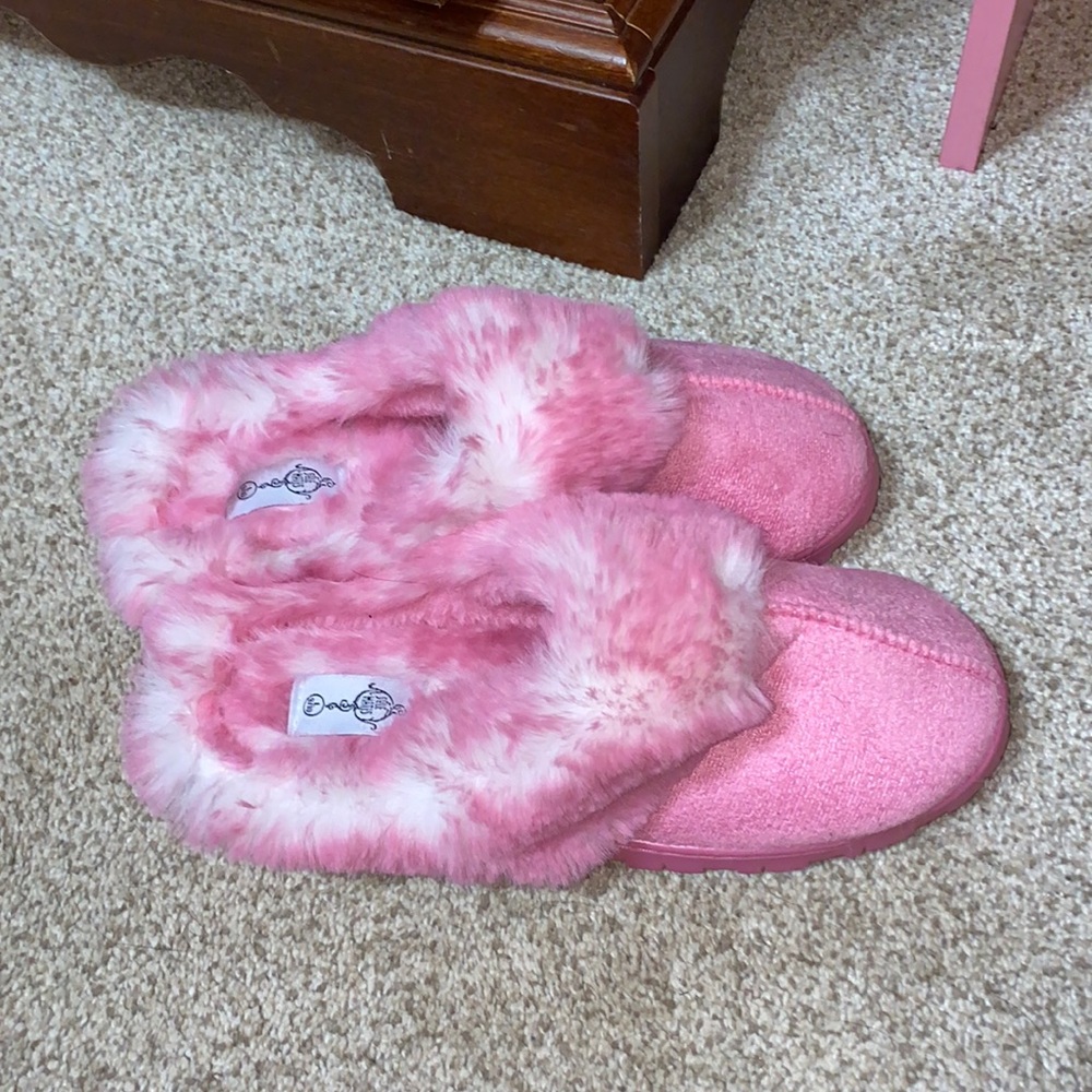 Pink Fuzzy Slippers